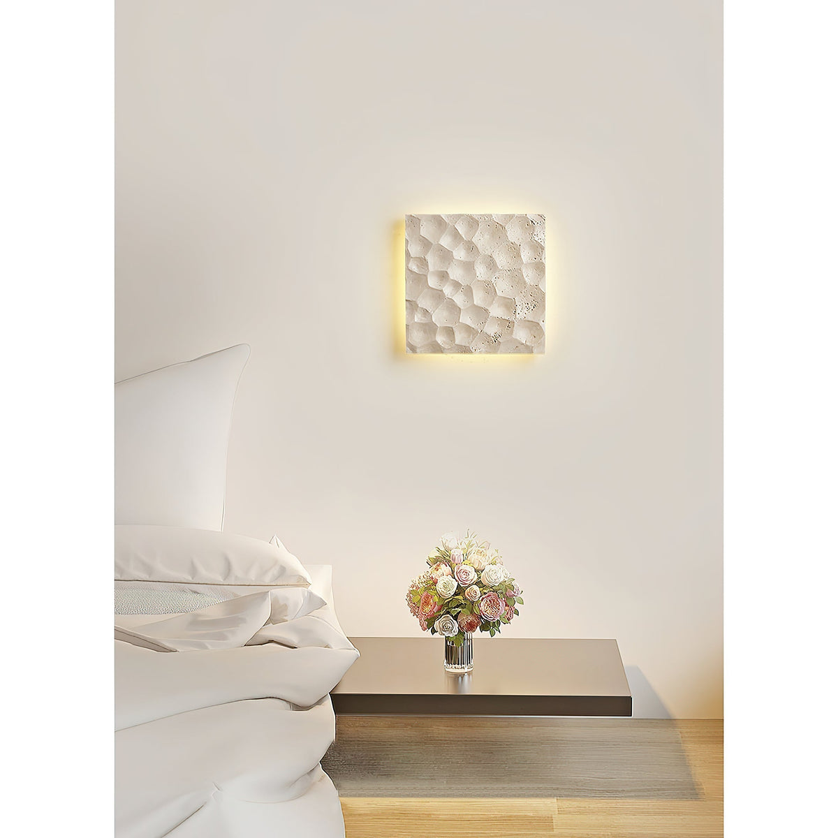 Vedoreth Panel Travertine Sconce Wall Lamp