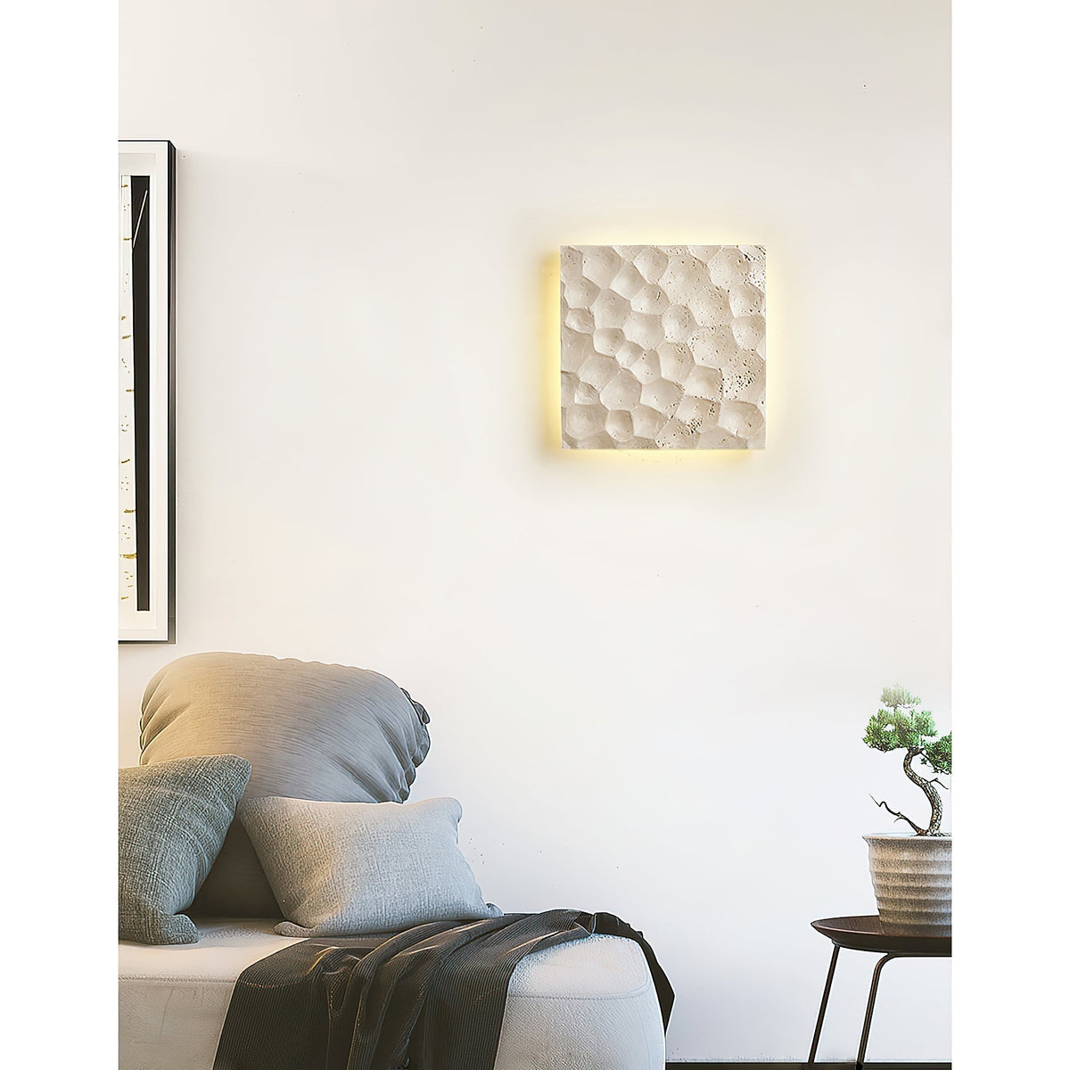 Vedoreth Panel Travertine Sconce Wall Lamp