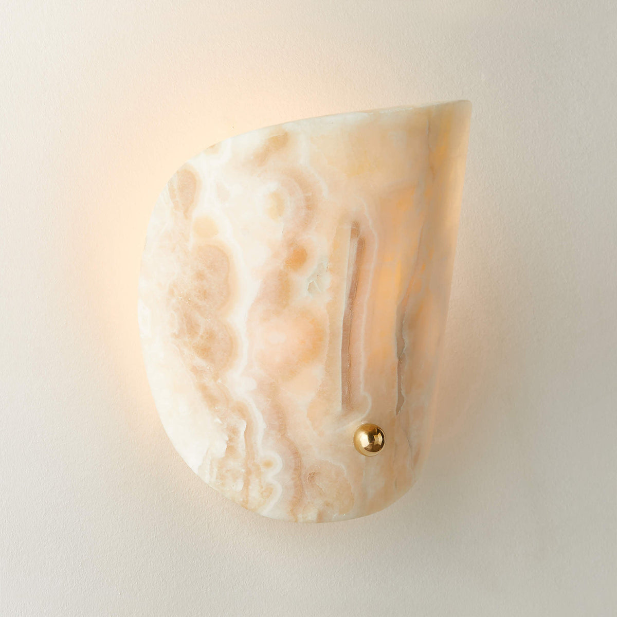 Oreliniella Curved Onyx Wall Light