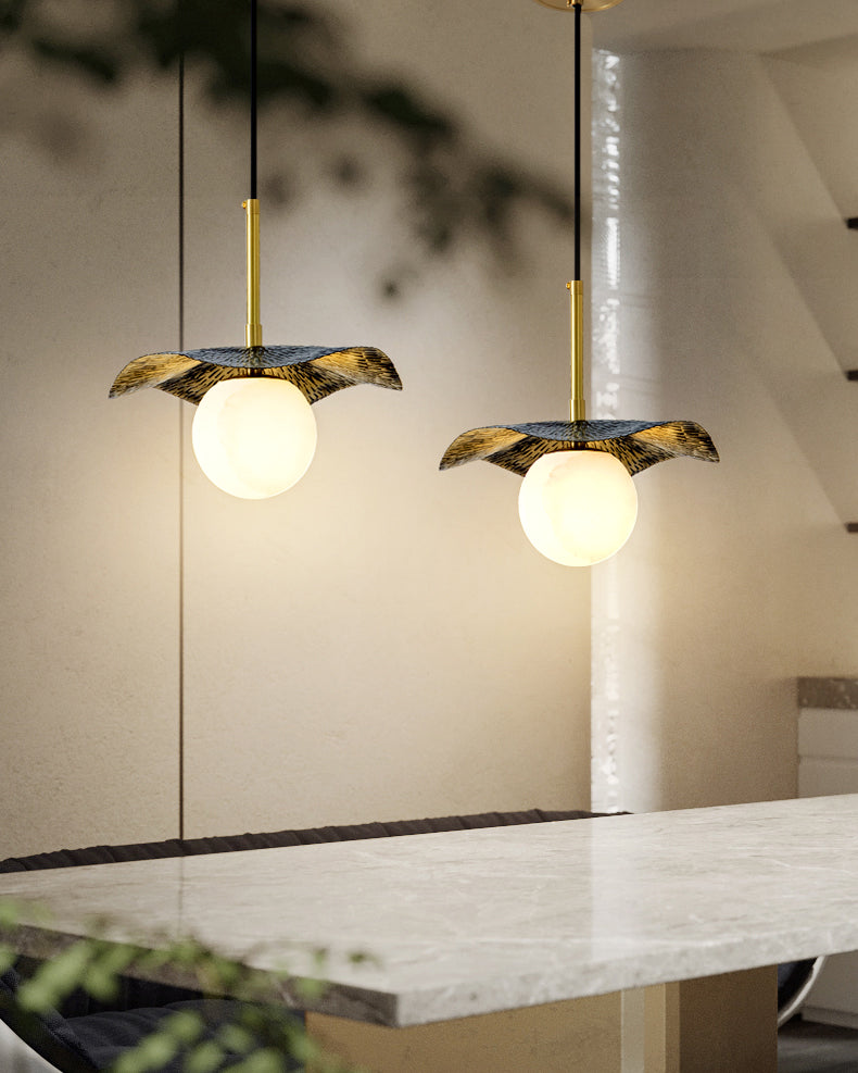 Zaraeen Brass Alabaster Pendant Light