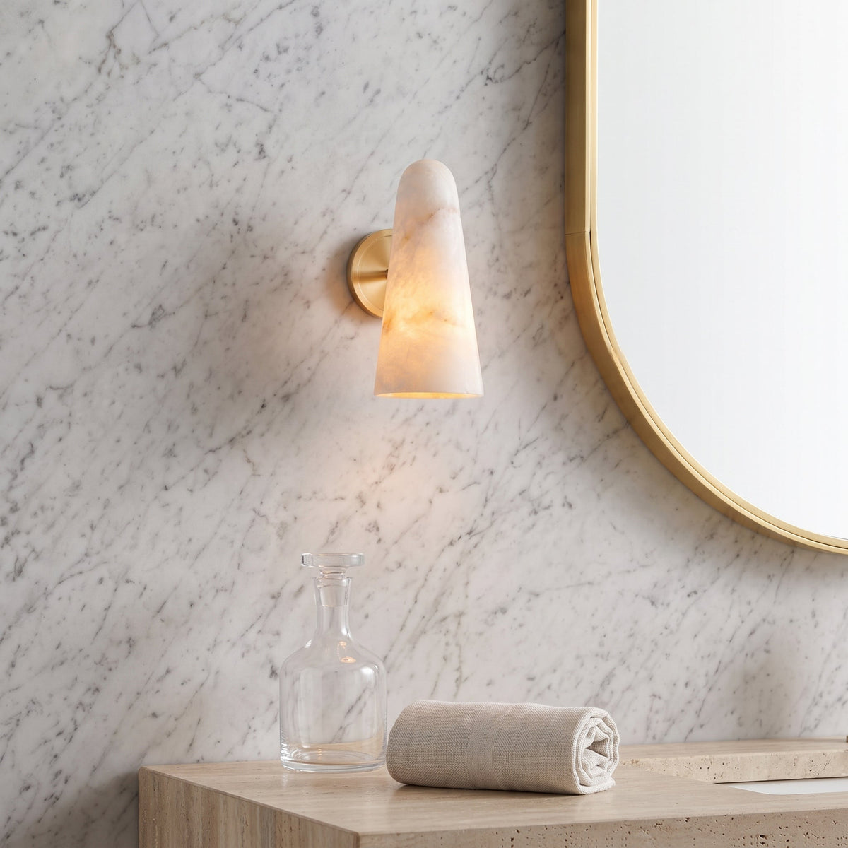 Montfaucon Alabaster Wall Sconce