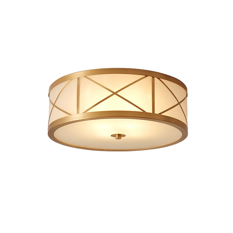 Vovene Brass Glass Ceiling Light