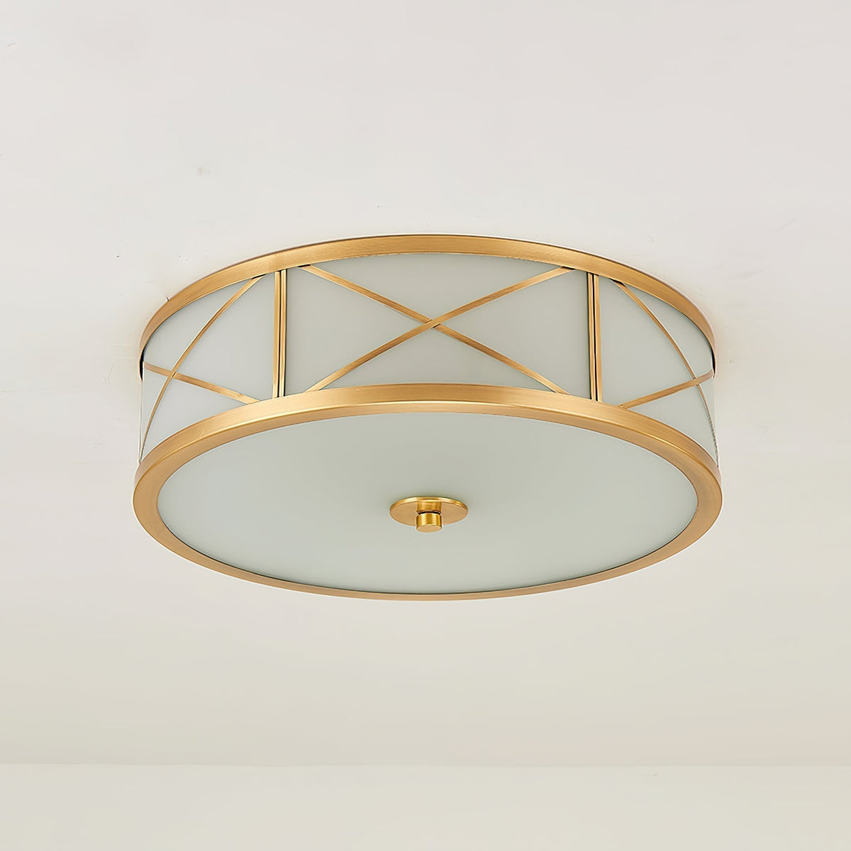 Vovene Brass Glass Ceiling Light