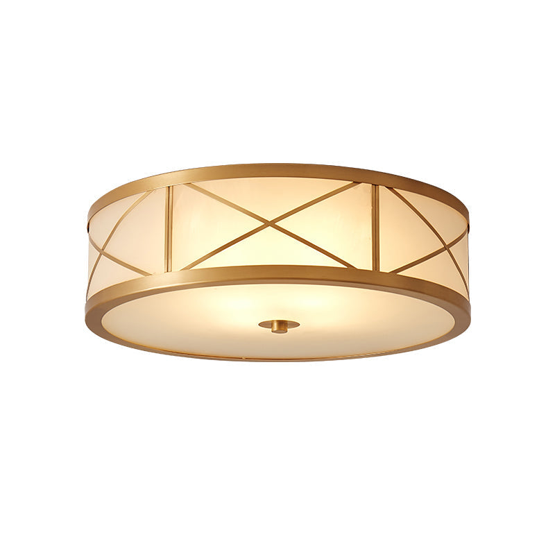 Vovene Brass Glass Ceiling Light