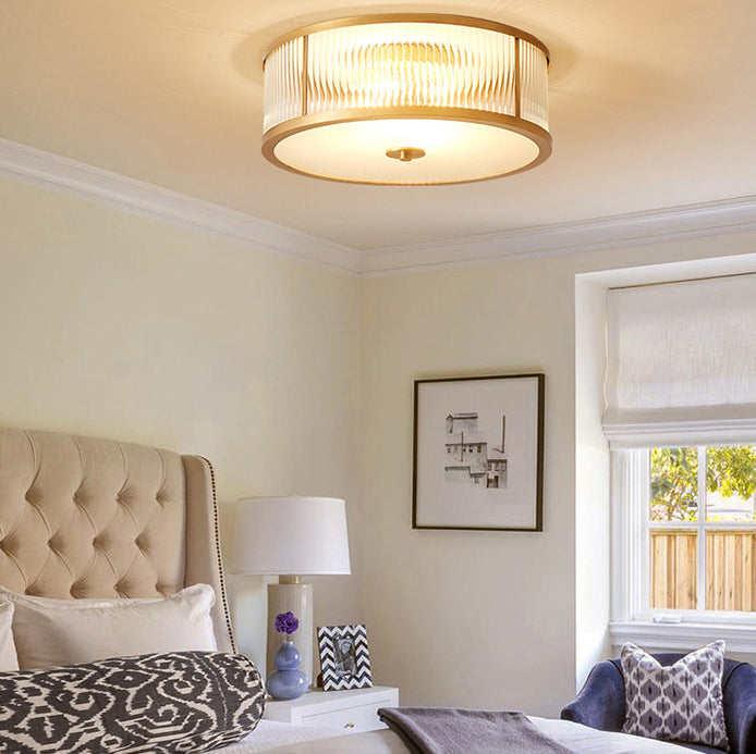 Vovene Brass Glass Ceiling Light