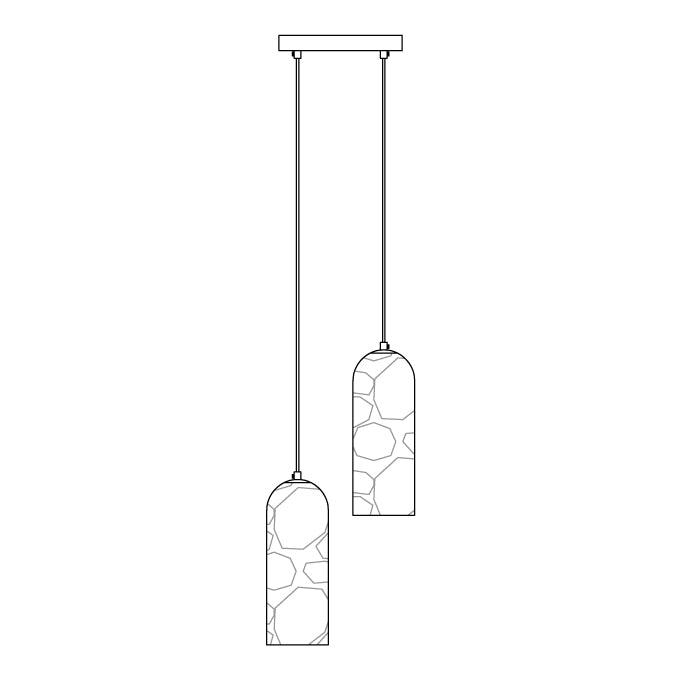 Nivenira Cylindrical Alabaster Pendant Light