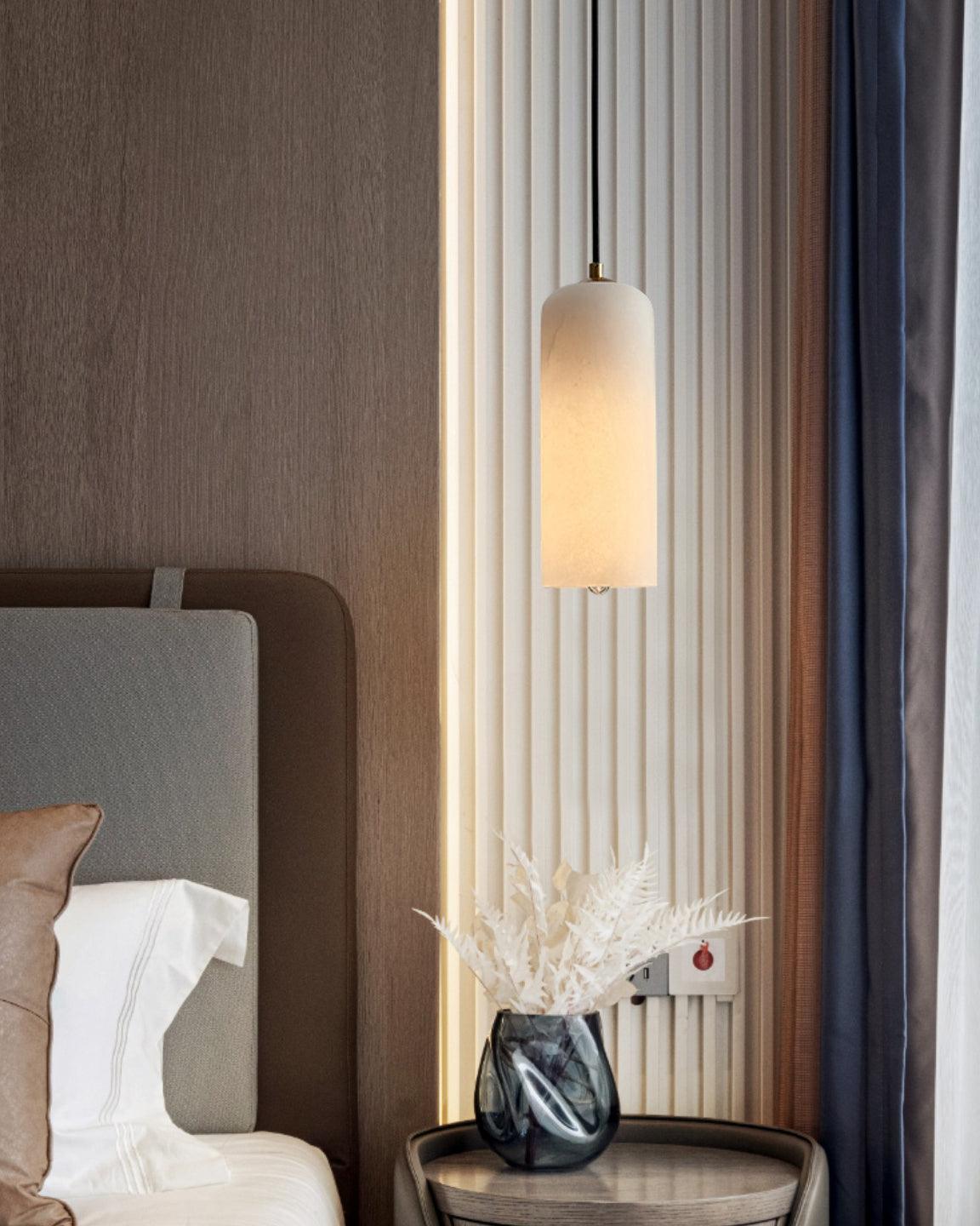 Nivenira Cylindrical Alabaster Pendant Light