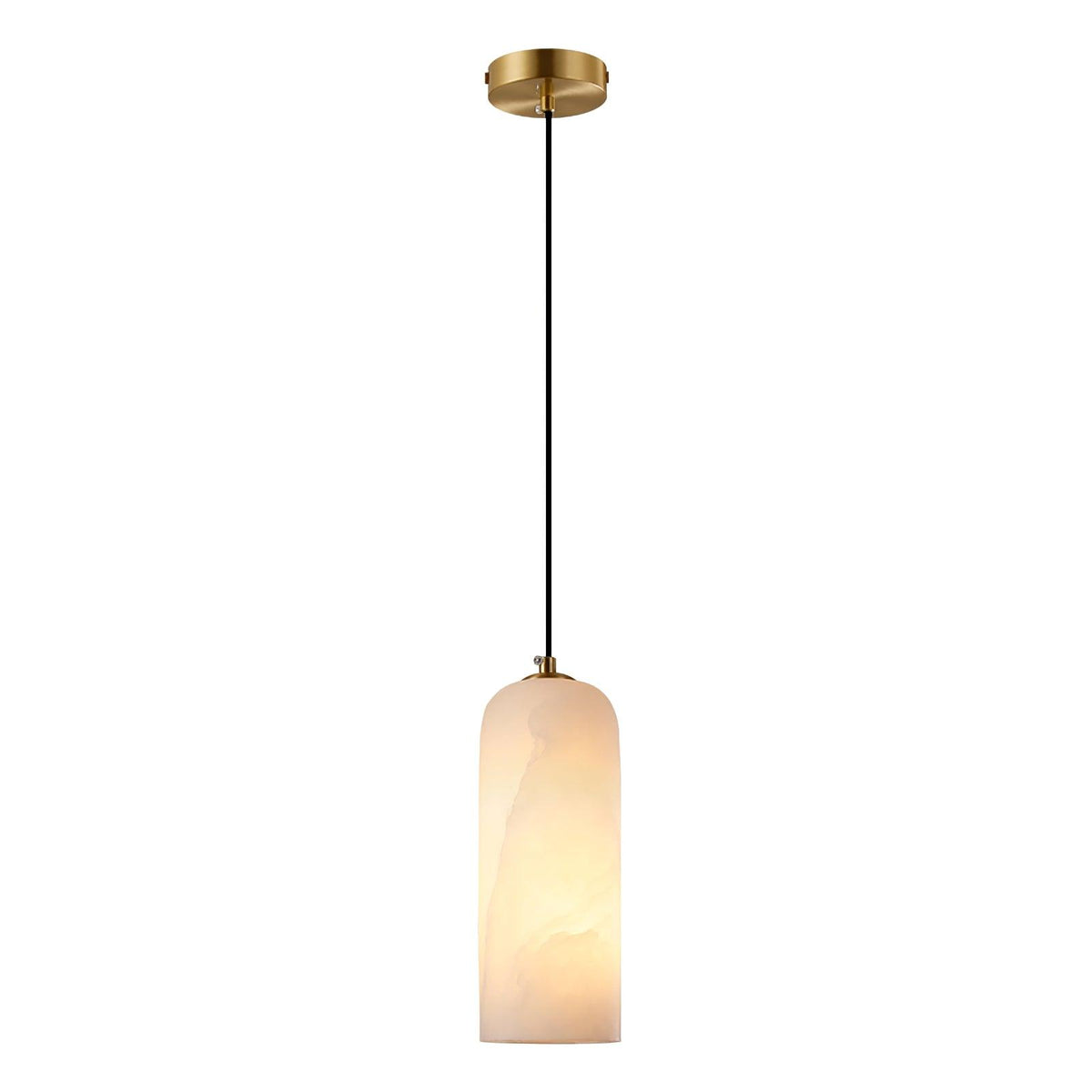 Nivenira Cylindrical Alabaster Pendant Light