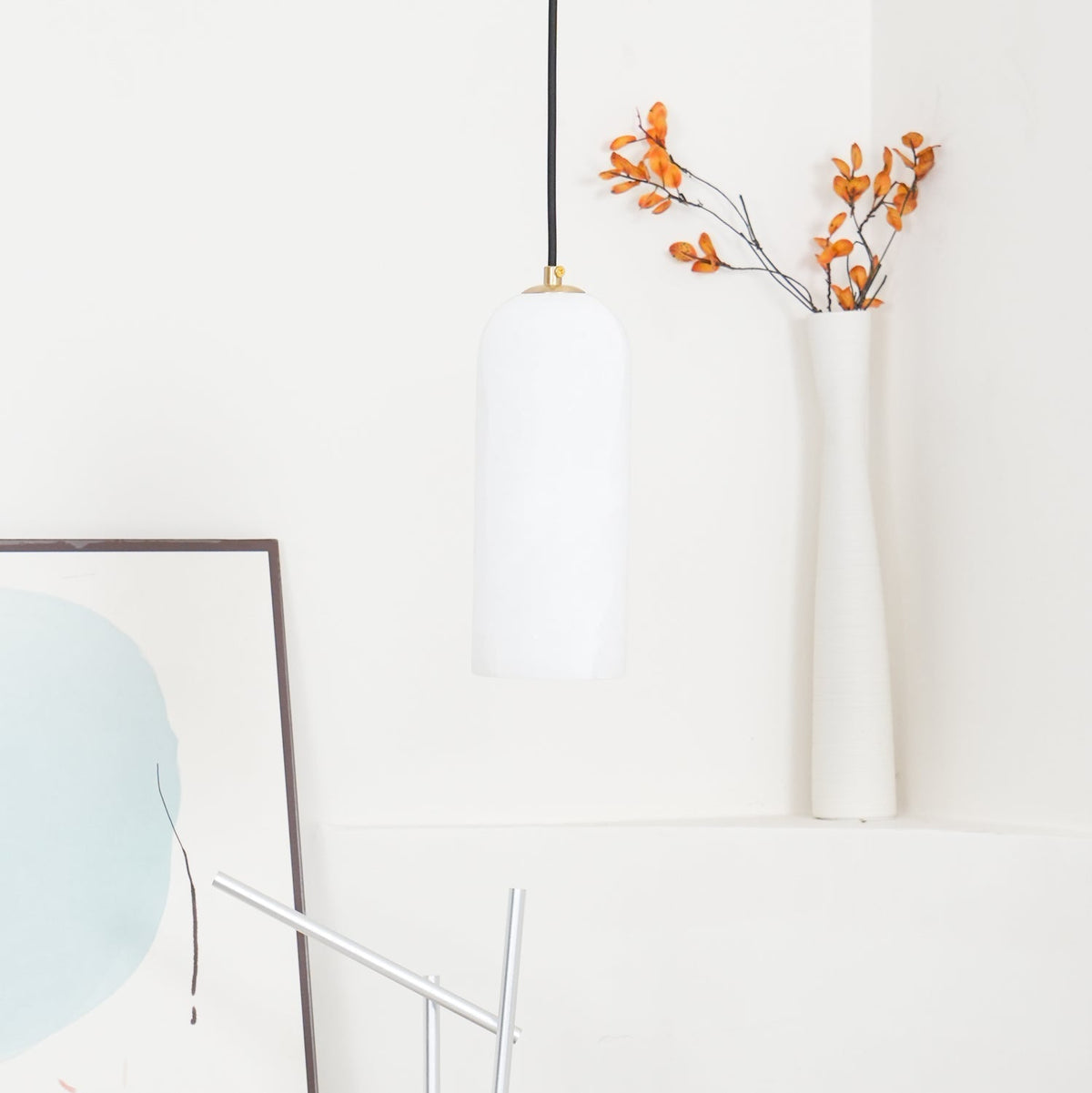 Nivenira Cylindrical Alabaster Pendant Light