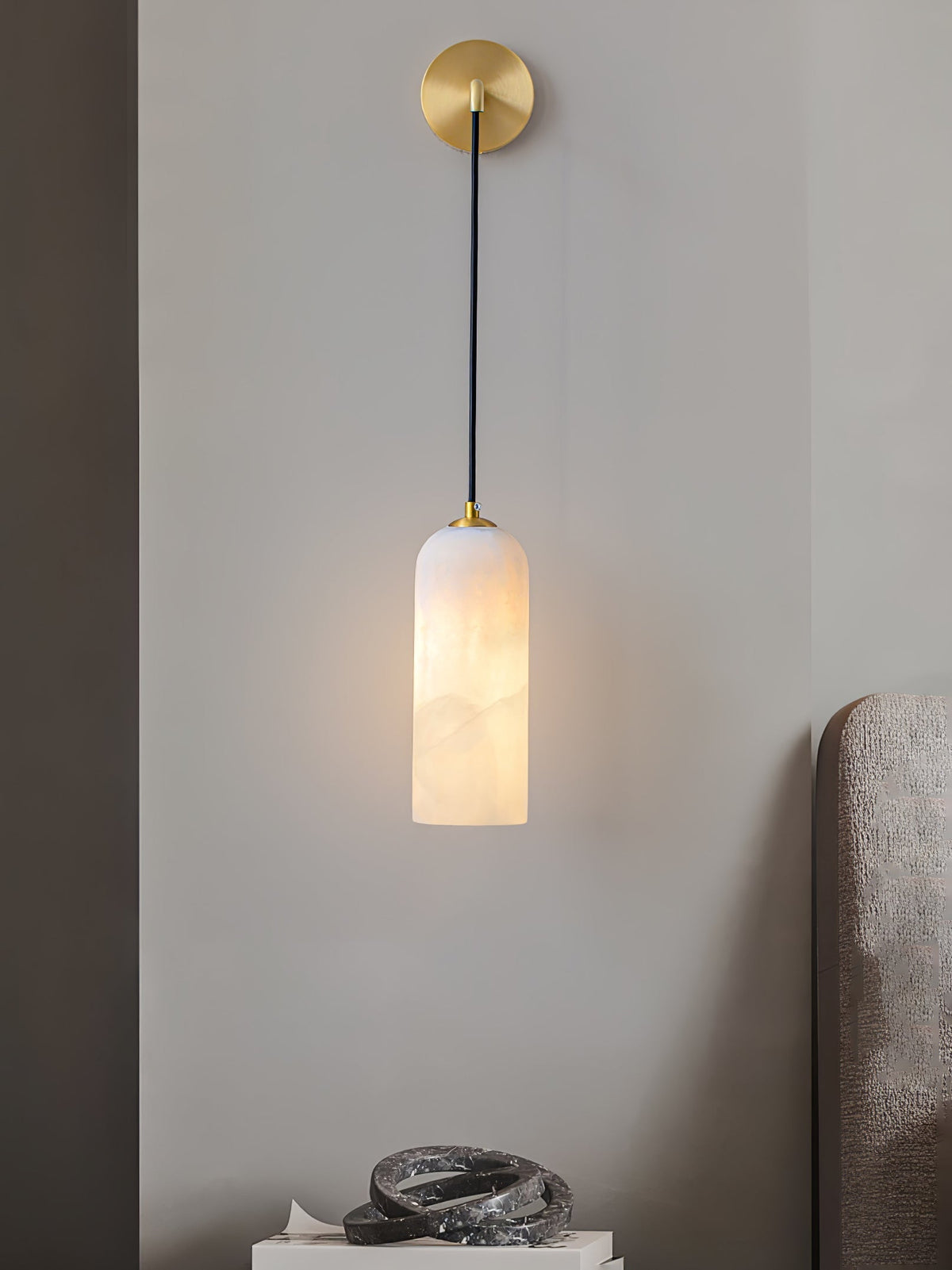 Haelion Pendant Alabaster Wall Light
