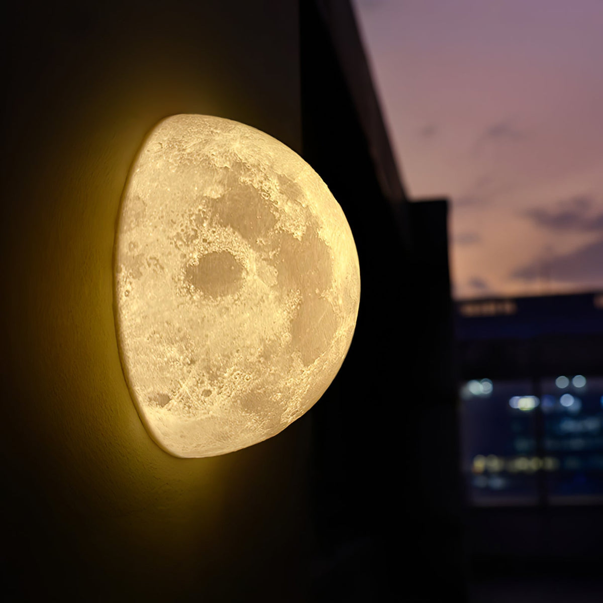 Brivel Nordic Art Moon 3D Plastic Wall Lamp