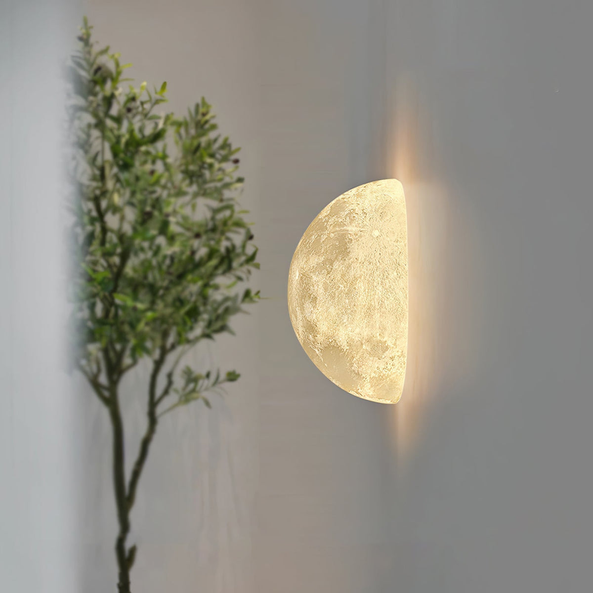Brivel Nordic Art Moon 3D Plastic Wall Lamp