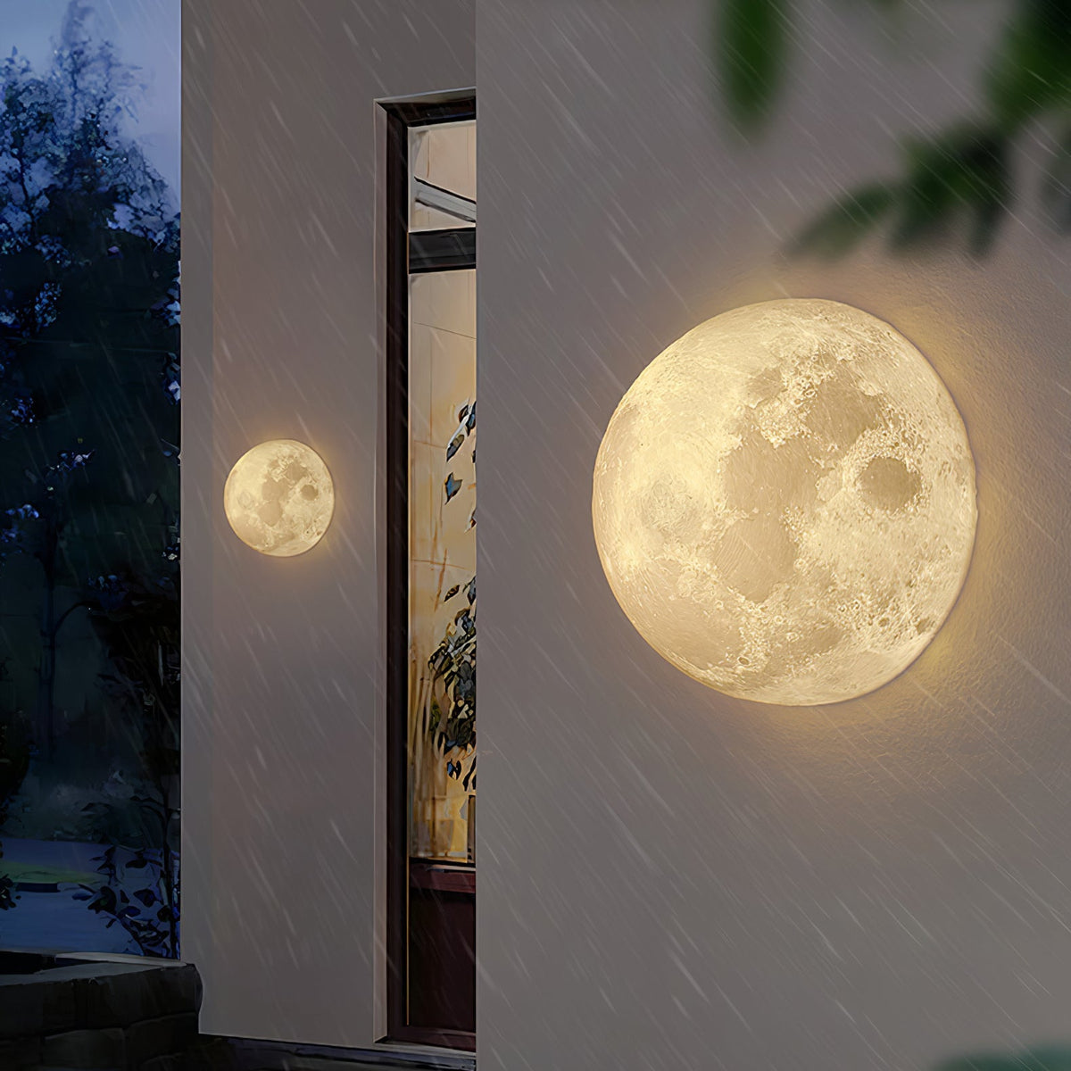 Brivel Nordic Art Moon 3D Plastic Wall Lamp