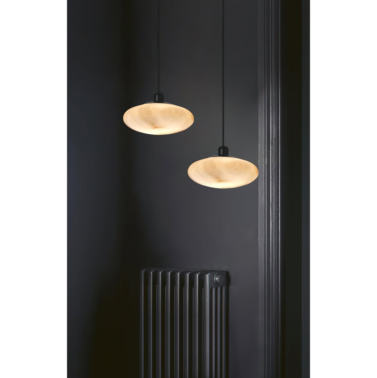 Cuthean Brass Alabaster Pendant Lamp