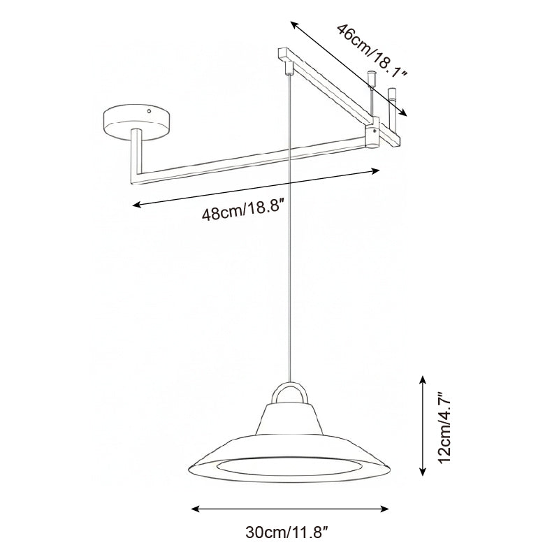 Elaisenne Swing Arm Pendant Lamp