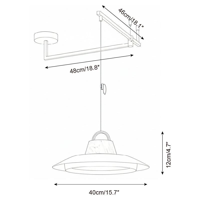 Elaisenne Swing Arm Pendant Lamp