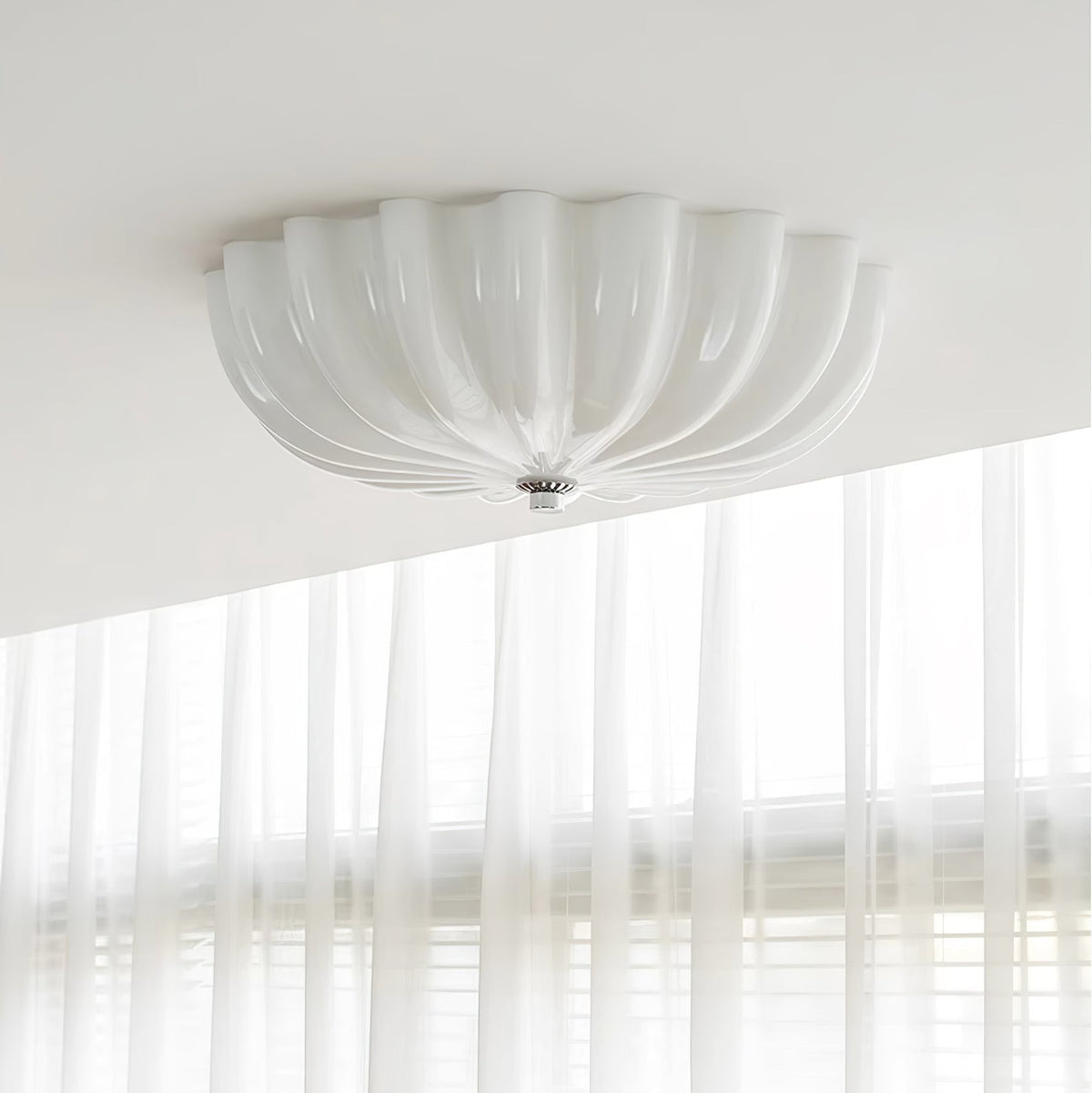 Dodunek Blown Glass Ceiling Light