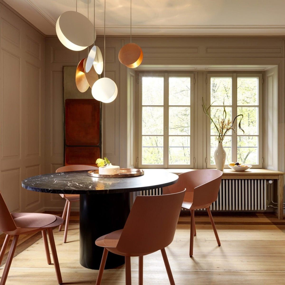 Wadigan Round Pendant Light, Metal, 6 Color, 7.8″/11.8″