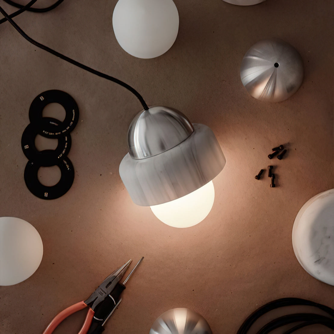 Elliren Marble Glass Pendant Lamp