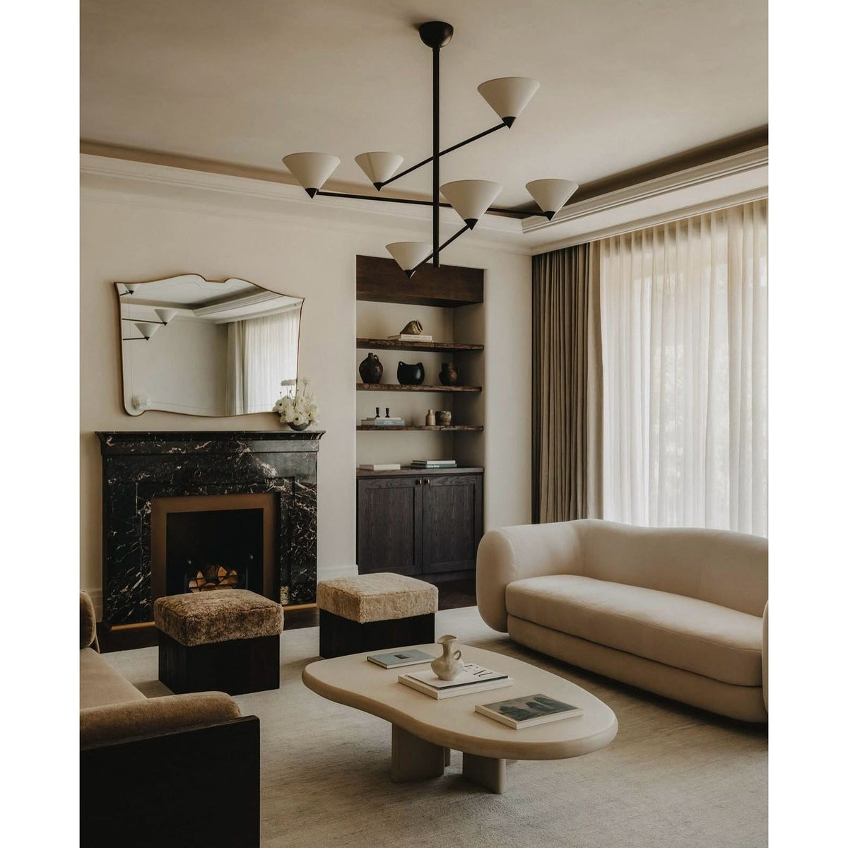 Eurmira Elegance Modern Black Fabric Chandelier