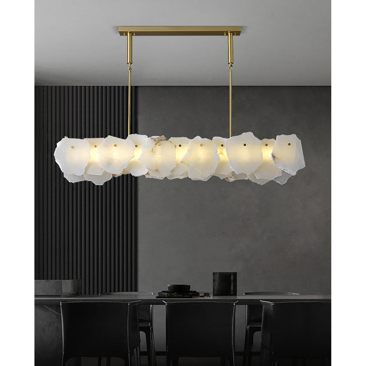 Catala Brass Alabaster Chandelier