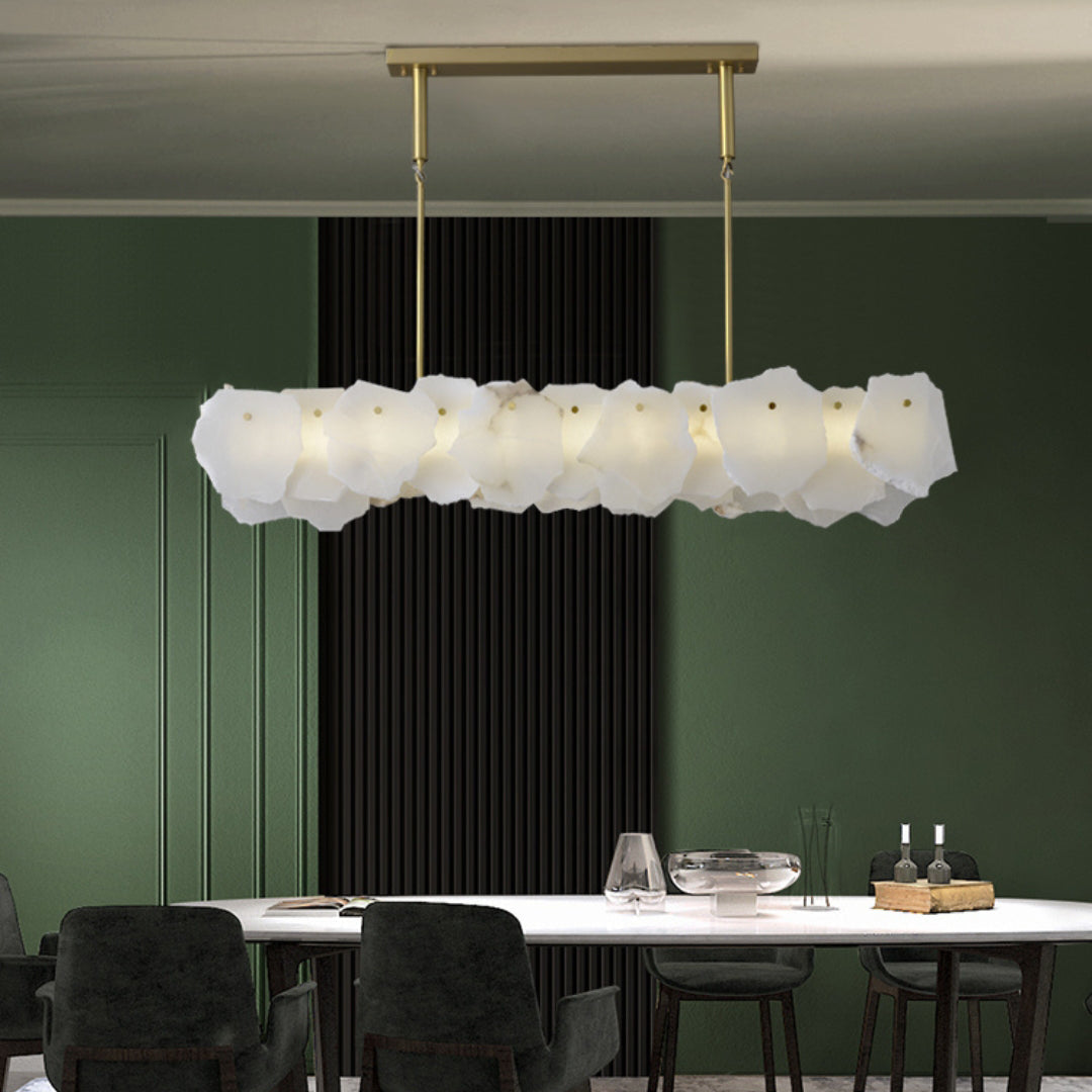 Catala Brass Alabaster Chandelier