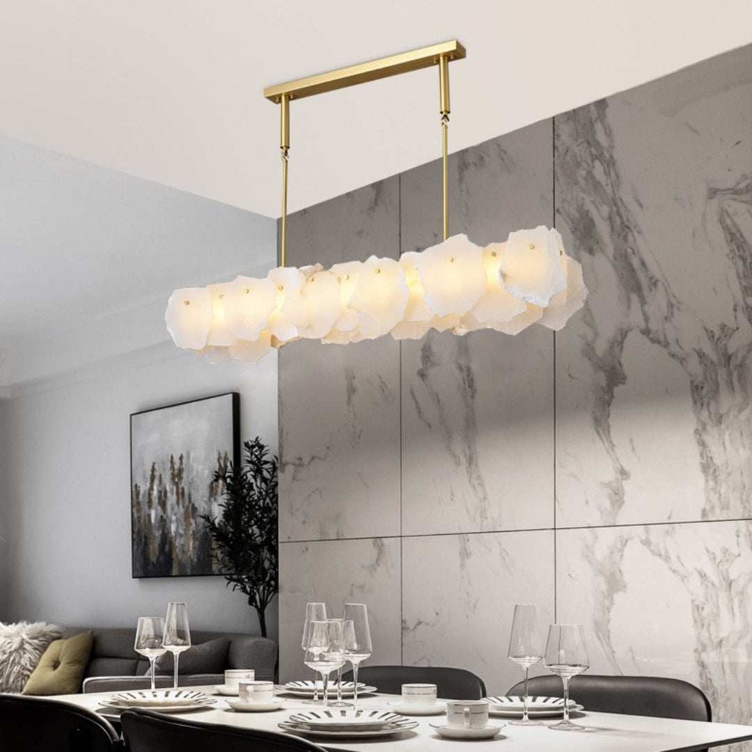 Catala Brass Alabaster Chandelier