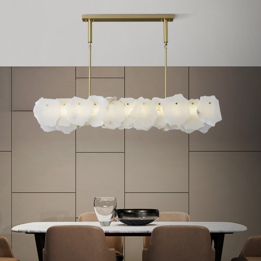 Catala Brass Alabaster Chandelier
