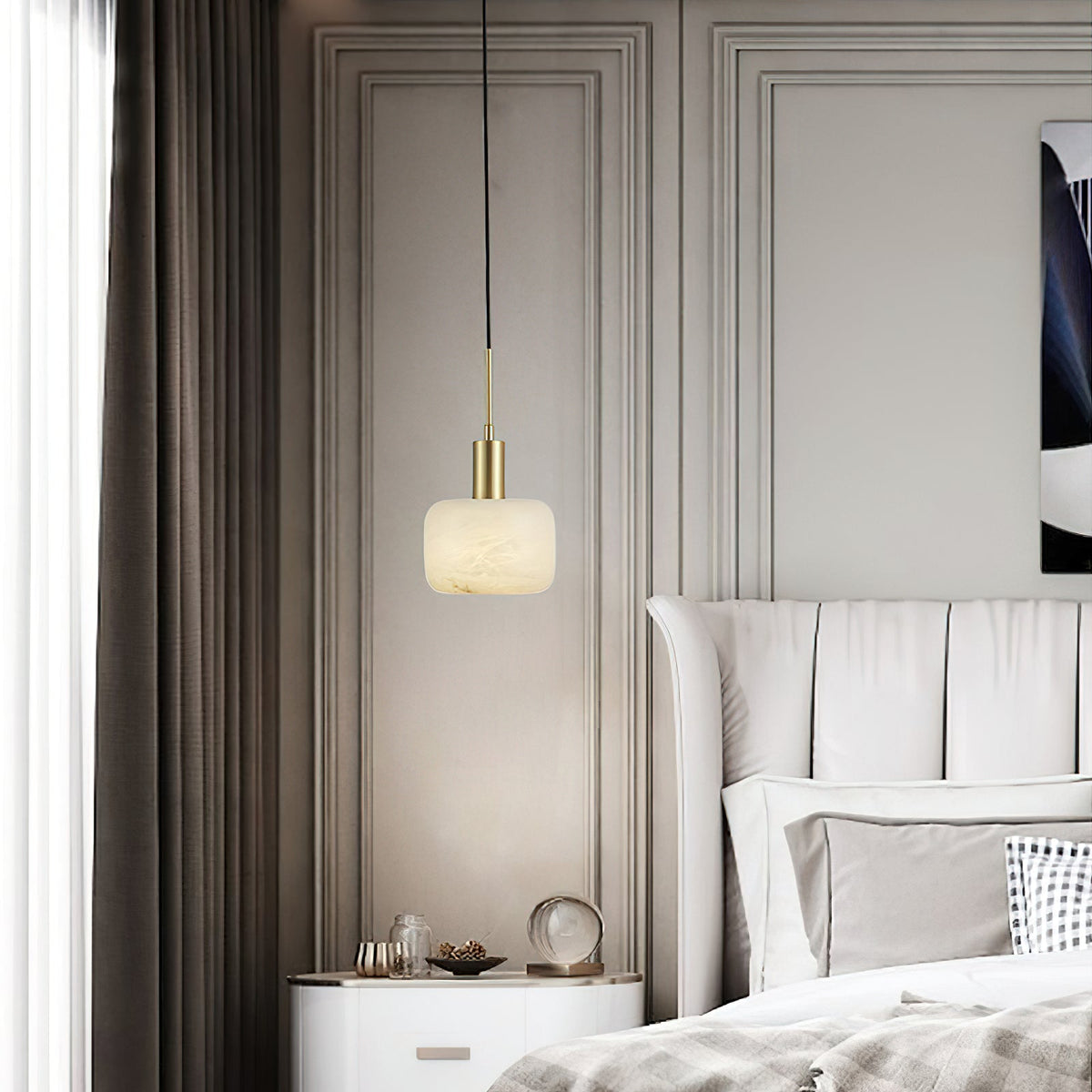 Eliriel Natural Small Alabaster Pendant Light