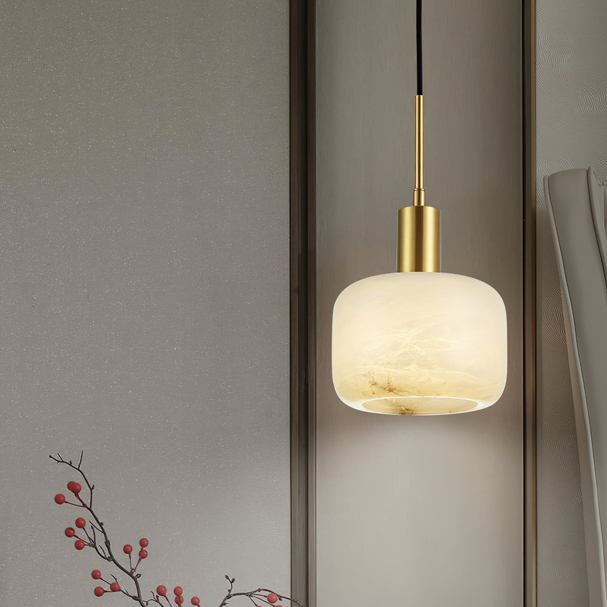 Eliriel Natural Small Alabaster Pendant Light