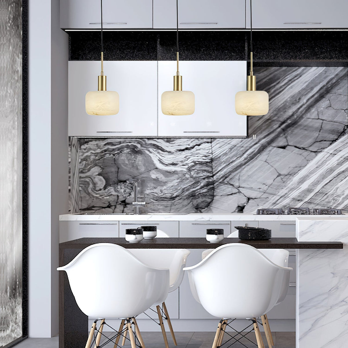Eliriel Natural Small Alabaster Pendant Light