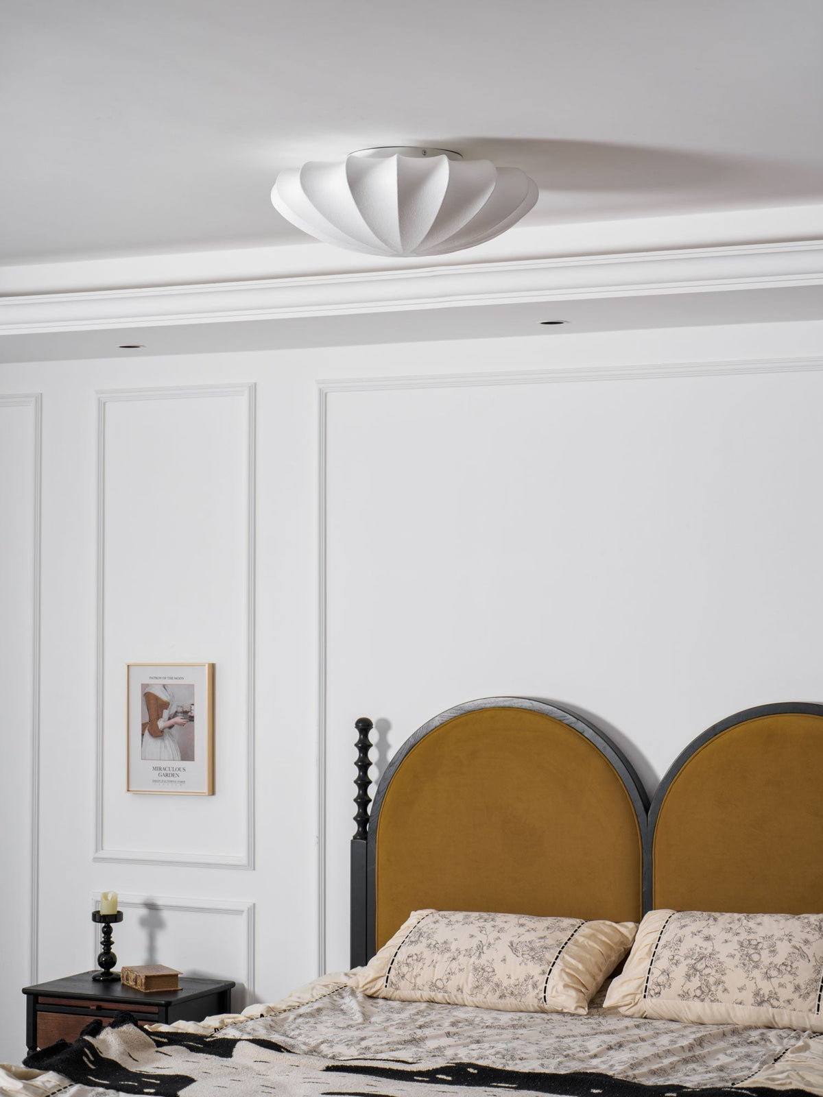 Miriveria Ceiling Lamp Fabric Shell Sculptural Elegant