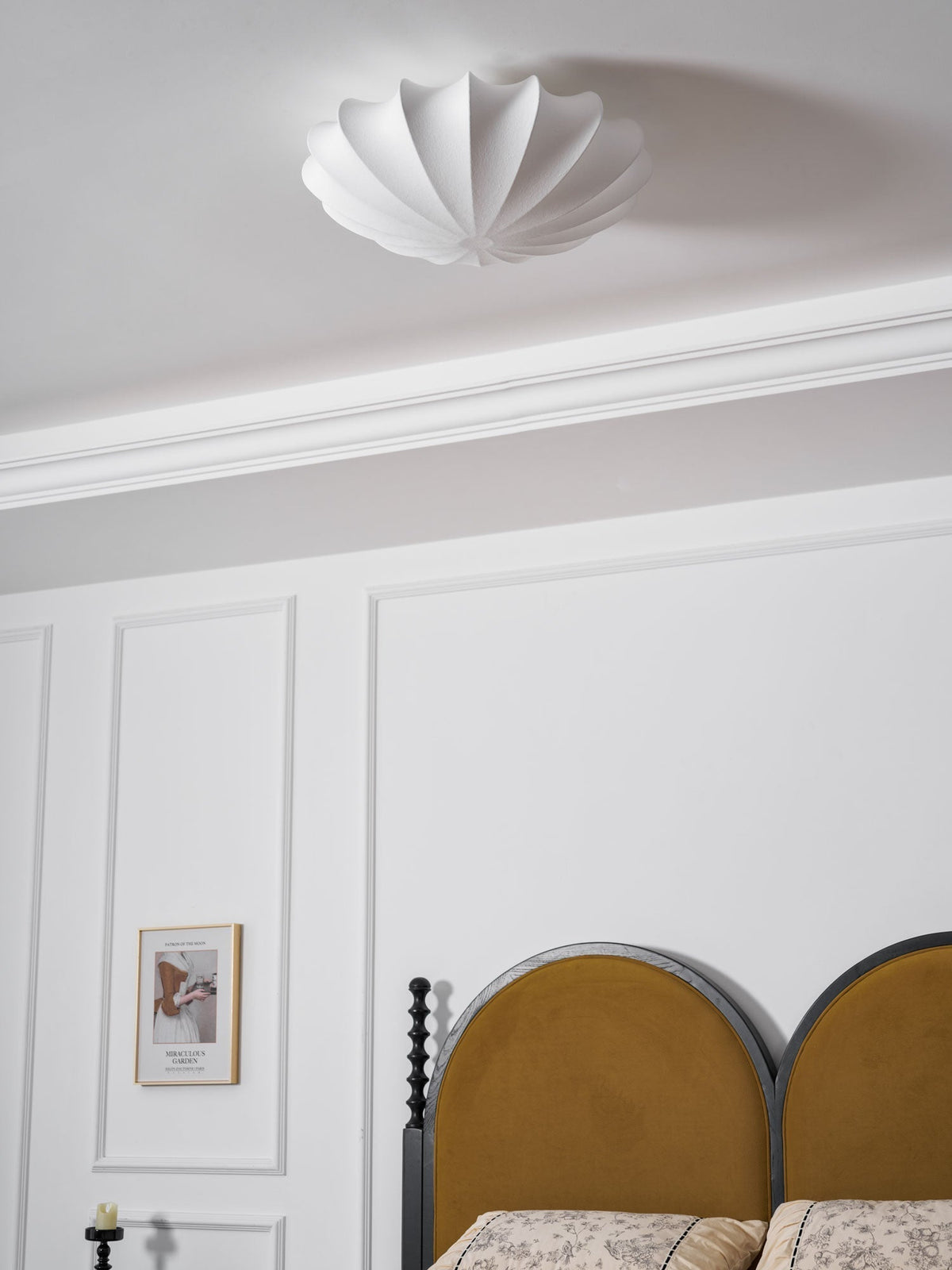 Miriveria Ceiling Lamp Fabric Shell Sculptural Elegant