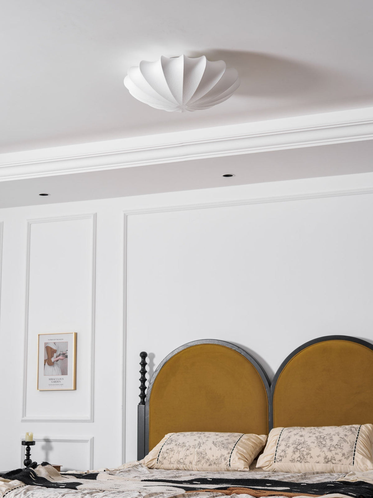 Miriveria Ceiling Lamp Fabric Shell Sculptural Elegant