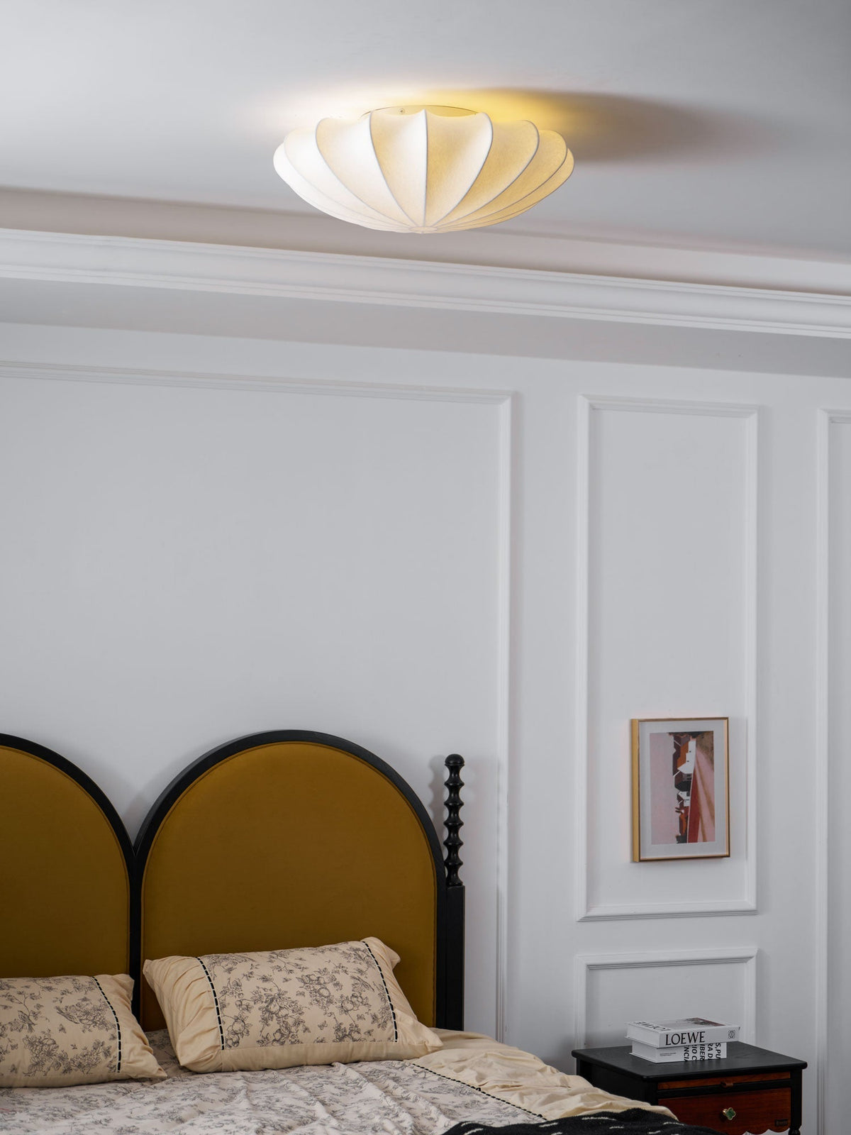 Miriveria Ceiling Lamp Fabric Shell Sculptural Elegant