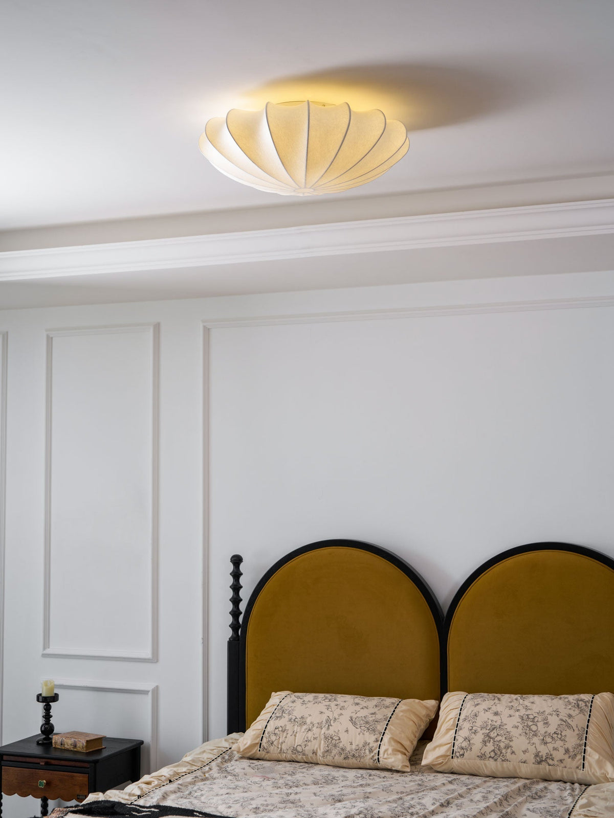 Miriveria Ceiling Lamp Fabric Shell Sculptural Elegant