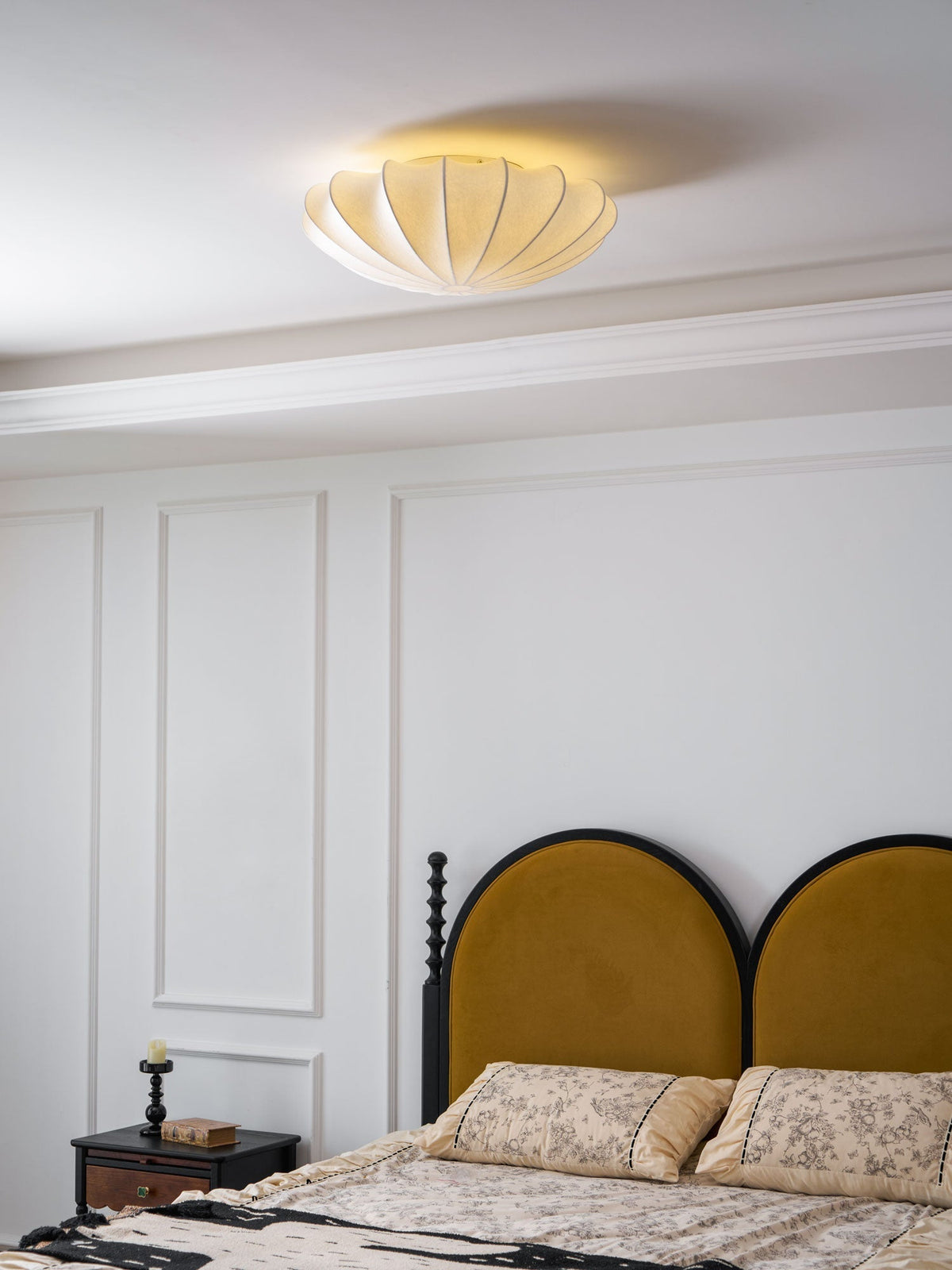 Miriveria Ceiling Lamp Fabric Shell Sculptural Elegant