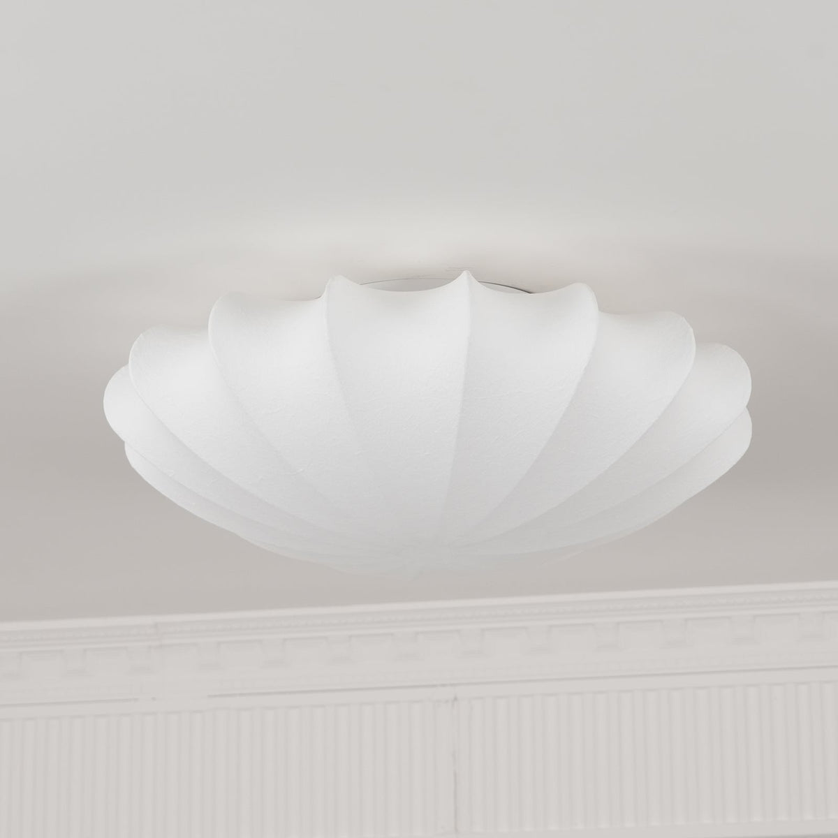 Miriveria Ceiling Lamp Fabric Shell Sculptural Elegant