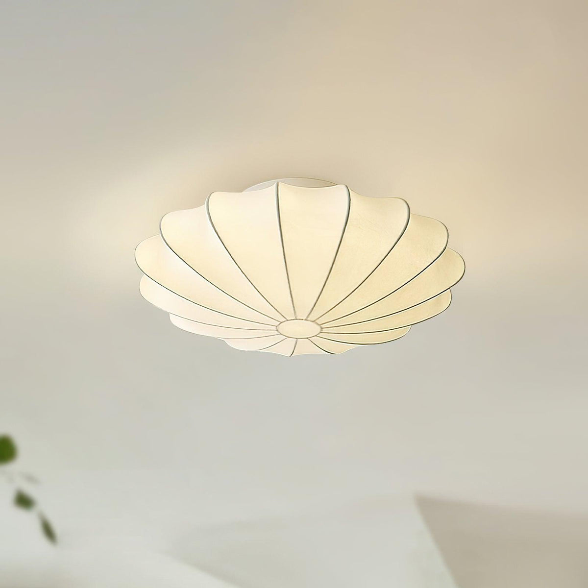 Miriveria Ceiling Lamp Fabric Shell Sculptural Elegant