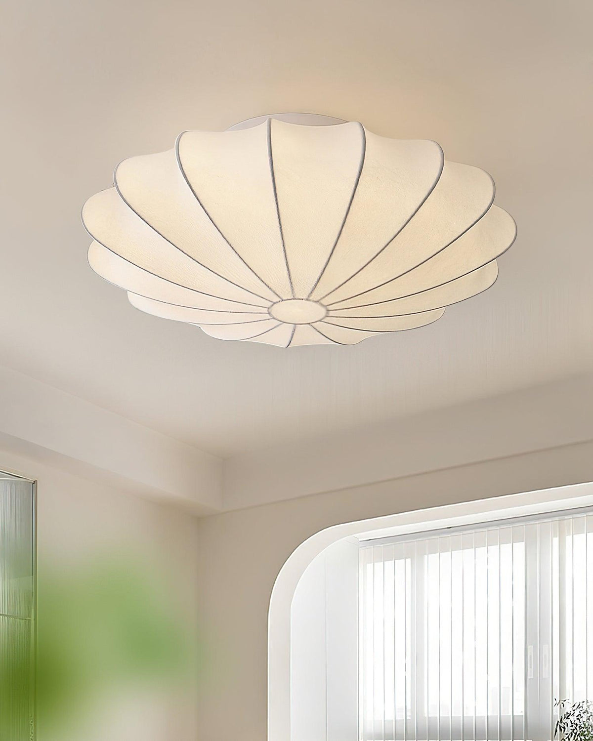 Miriveria Ceiling Lamp Fabric Shell Sculptural Elegant