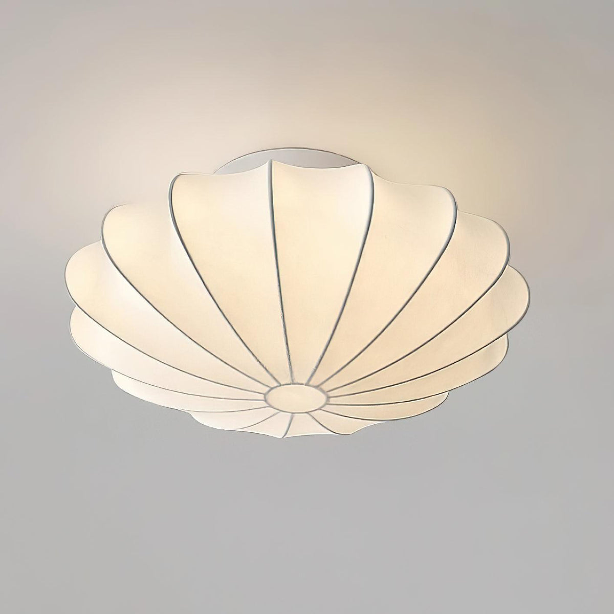 Miriveria Ceiling Lamp Fabric Shell Sculptural Elegant