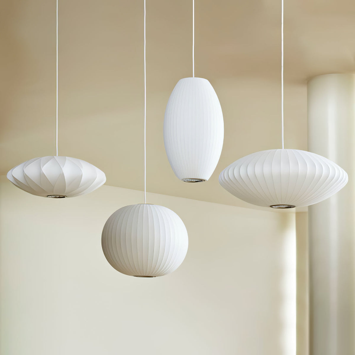 Femogir Pendant Light Bubble Mulberry Silk
