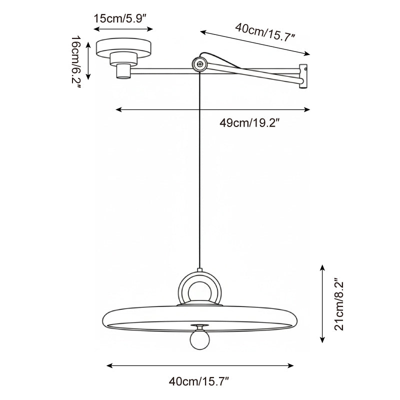 Cirorenne Swing Arm Pendant Lamp