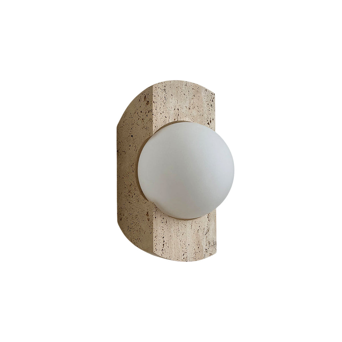 Umaris Travertine Glass Wall Lamp