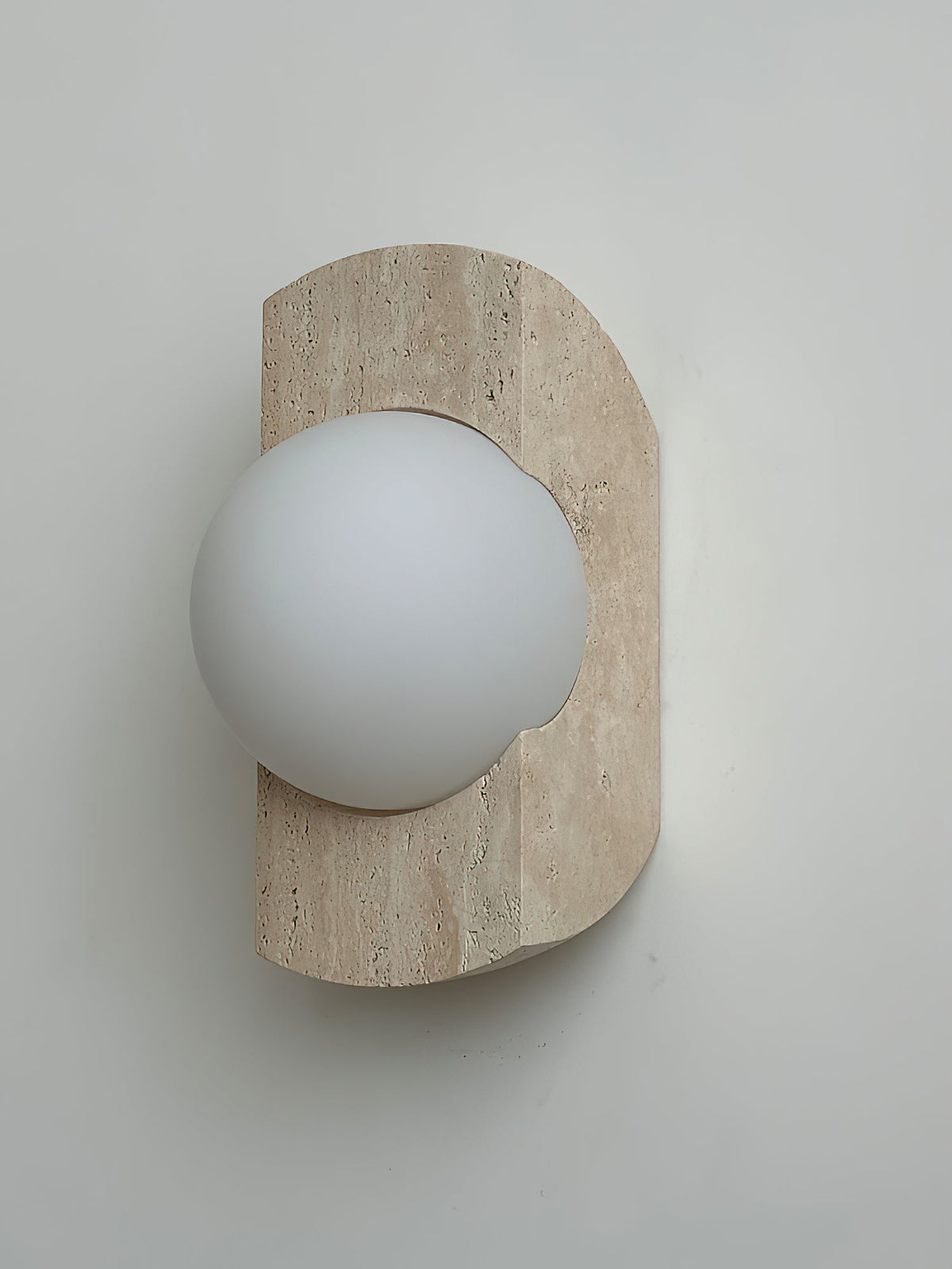 Umaris Travertine Glass Wall Lamp
