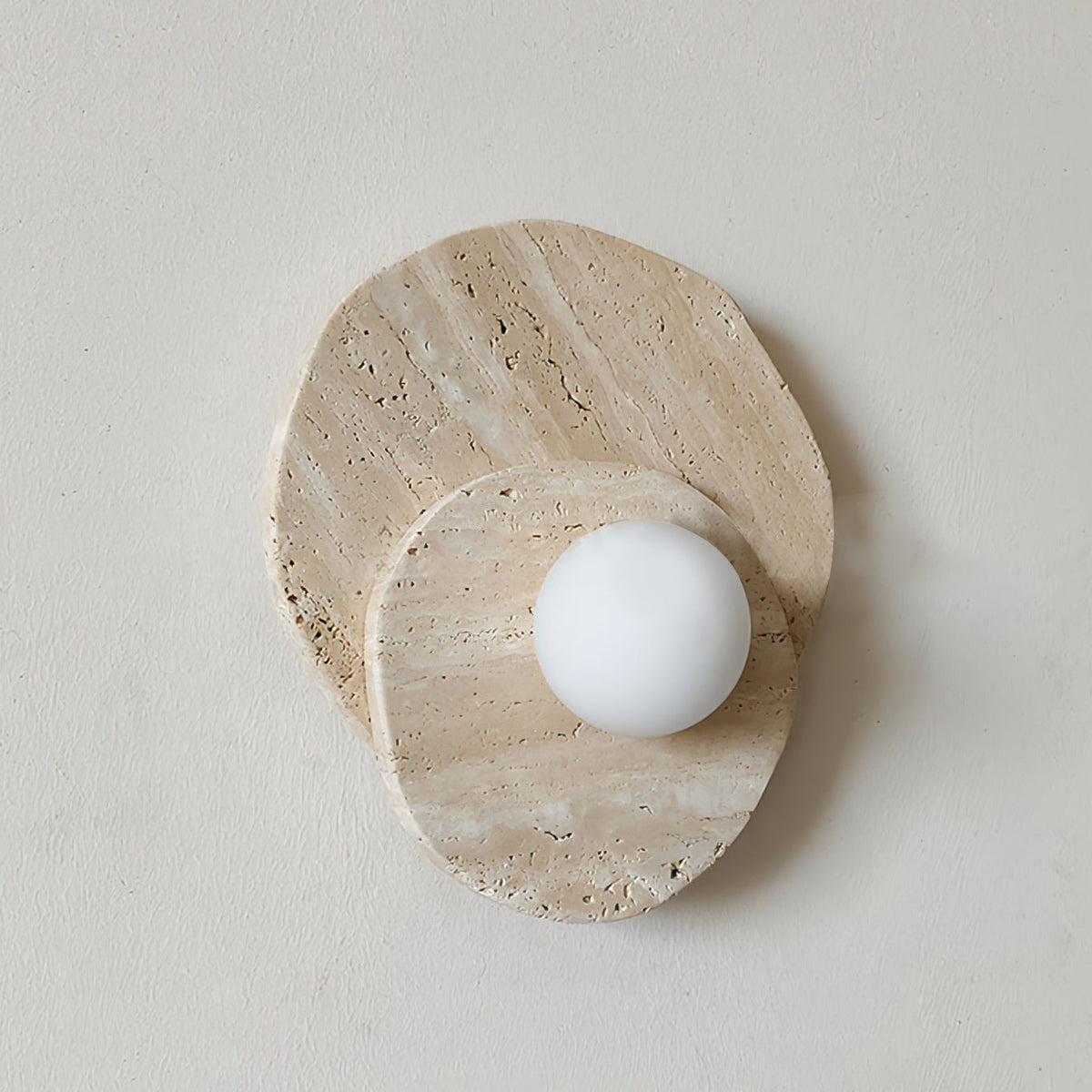Tavinielle Wall Light Travertine Layered Wabi-sabi Aesthetics