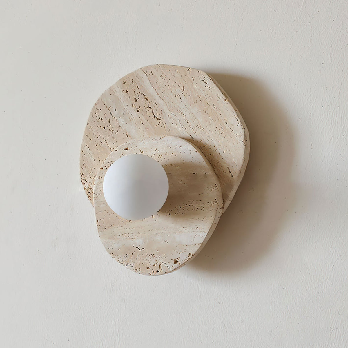 Tavinielle Wall Light Travertine Layered Wabi-sabi Aesthetics