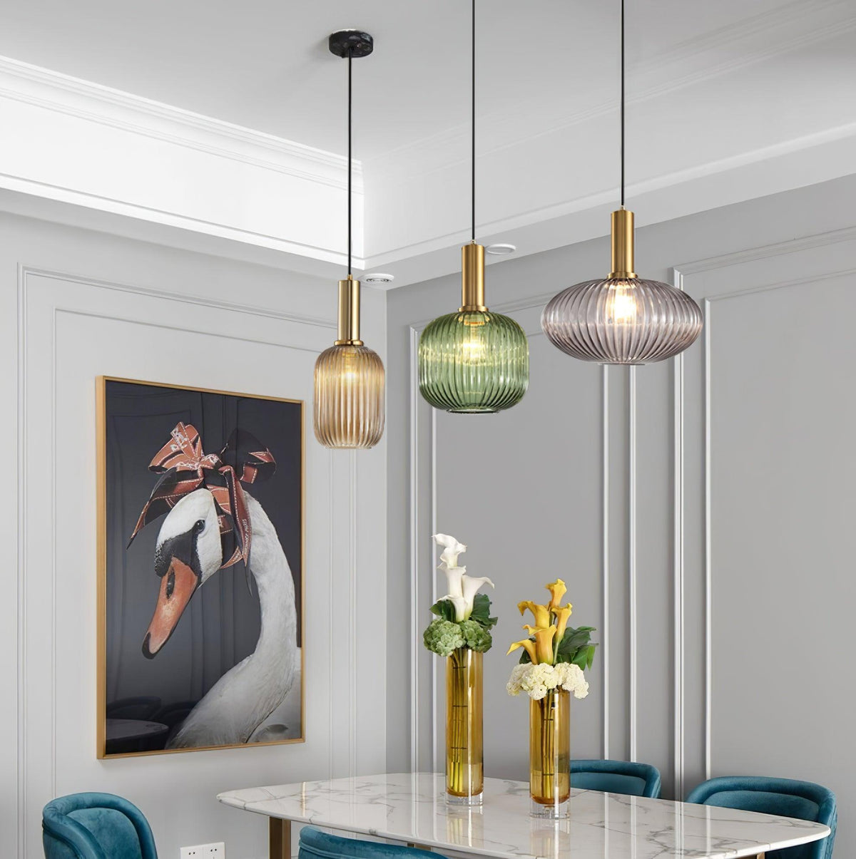 Miralelia Ribbed Pendant Lamp