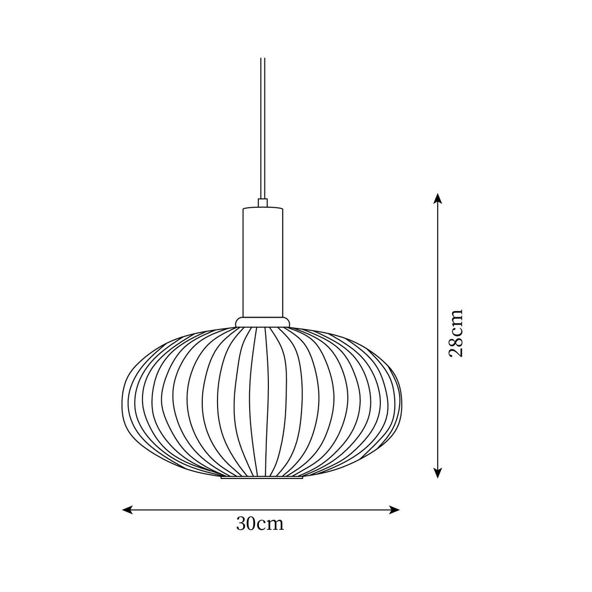 Miralelia Ribbed Pendant Lamp