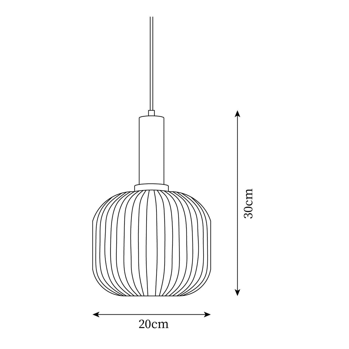 Miralelia Ribbed Pendant Lamp